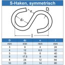 S-Haken D=6 symmetrisch, Edelstahl A4