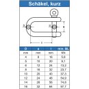 Schäkel kurz D=4 ähnlich DIN 82101, Edelstahl A4