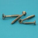 Spanplattenschrauben 3 X 40/24 TORX T-10 (Teilgewinde), Senkkopf u. Innensechsrund, Edelstahl A2