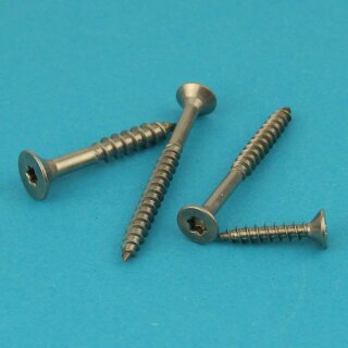 Spanplattenschrauben 4 X 40/24 TORX T-20 (Teilgewinde), Senkkopf u. Innensechsrund, Edelstahl A2