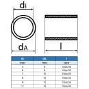 Distanzhülse 4x6x20 (DI x DA x L) aus Rohr geschweißt, Edelstahl A2